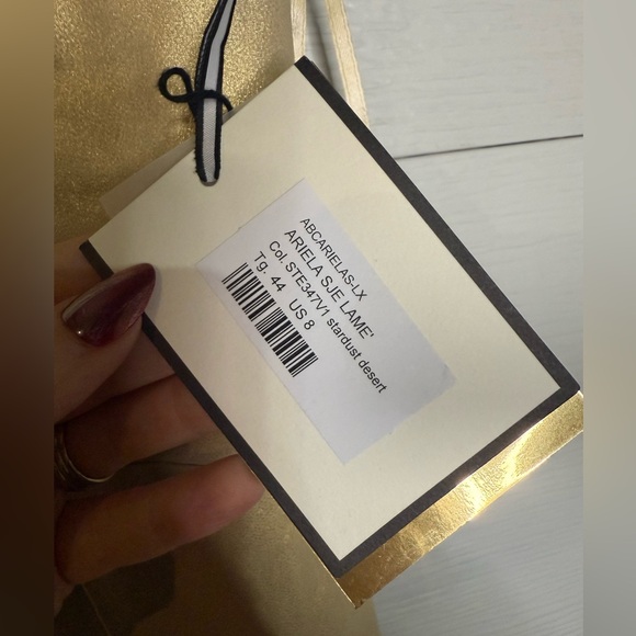 CHIARA BONI ARIELA SJE LAME’ STARDUST DESERT NWT 8 - Picture 3 of 4